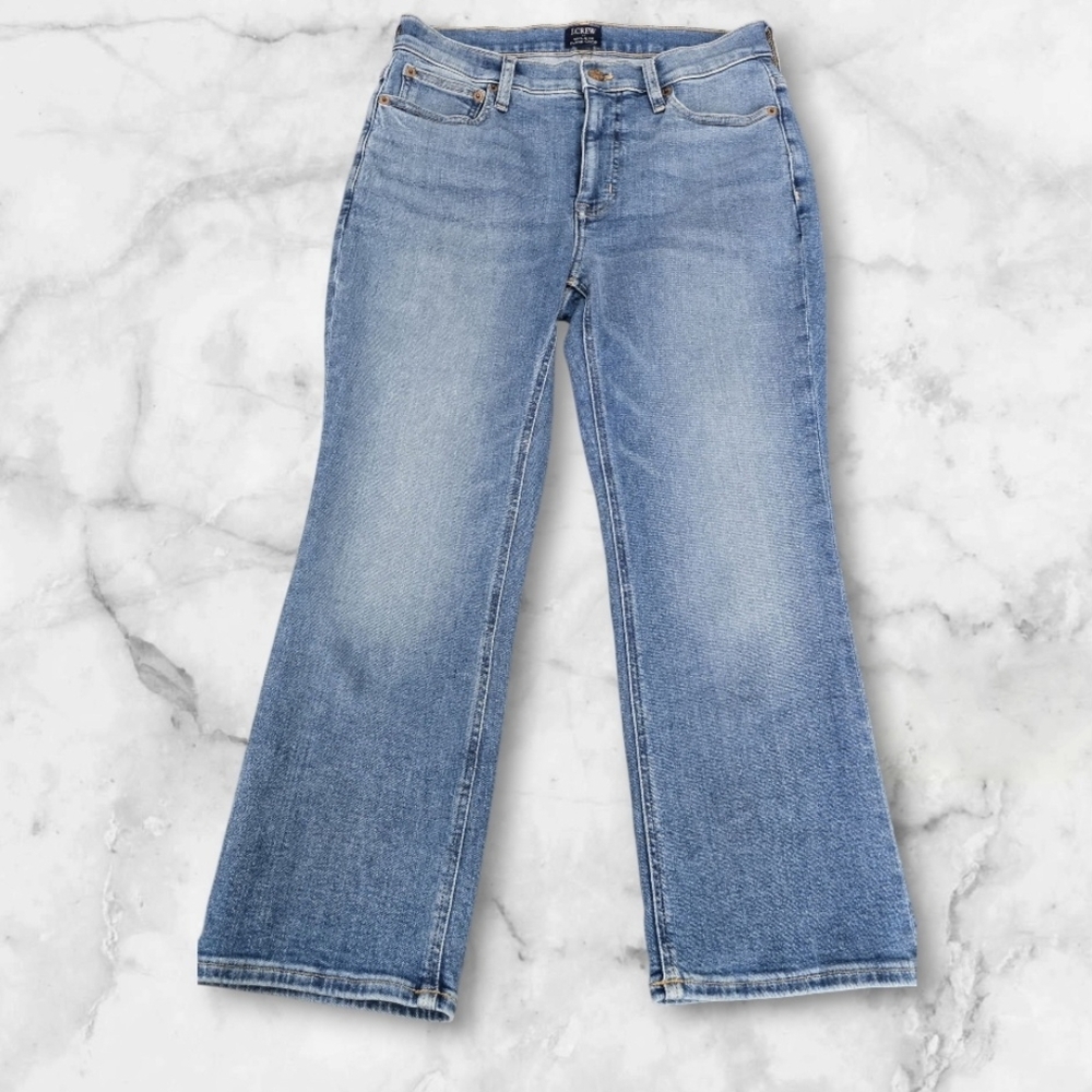 J. Crew Women's MID-Rise Flare Crop Blue Jeans ( Size:4p)